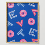 Cast Your Vote | Hand-Lettered Pattern in Blue Serving Tray Gallery Image 1