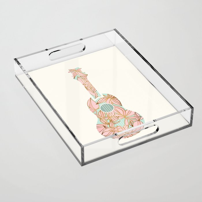 Modern Boho Ukulele Acrylic Tray Gallery Image 1