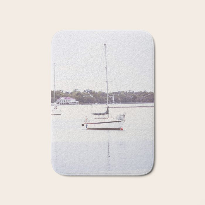 Beaufort Sailboat x Beaufort South Carolina Photography Bath Mat Gallery Image 1