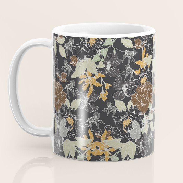 Vintage Midnight Florals Coffee Mug Gallery Image 3