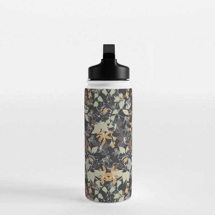 Vintage Midnight Florals Water Bottle Gallery Image 3