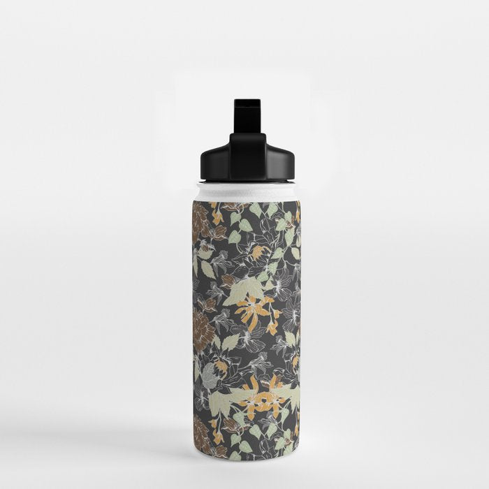Vintage Midnight Florals Water Bottle Gallery Image 2