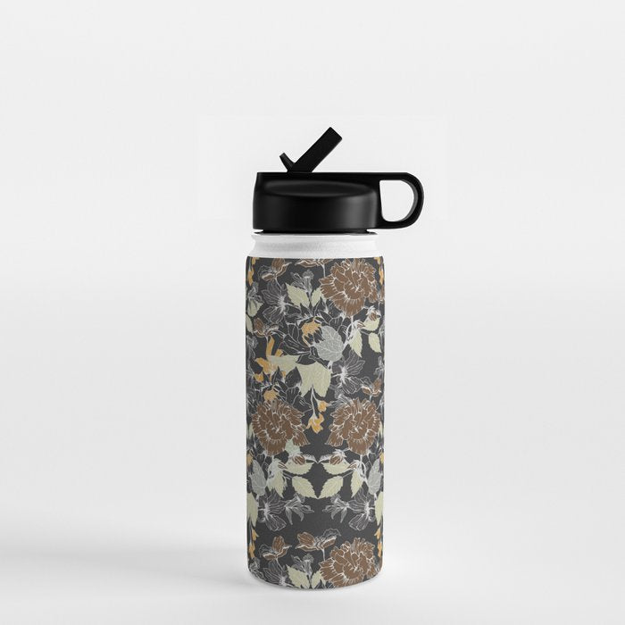 Vintage Midnight Florals Water Bottle Gallery Image 1