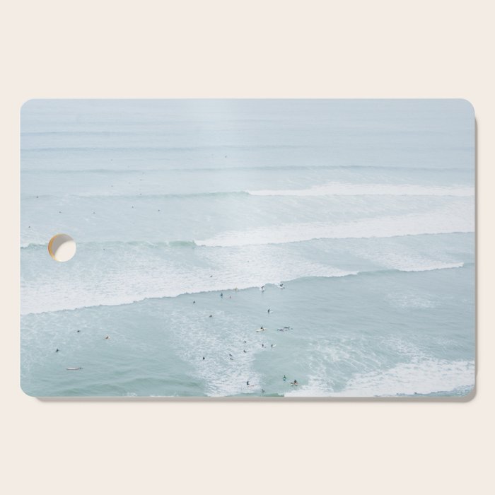 Tiny Surfers from the Sky, Lima, Peru Cutting Board Gallery Image 1