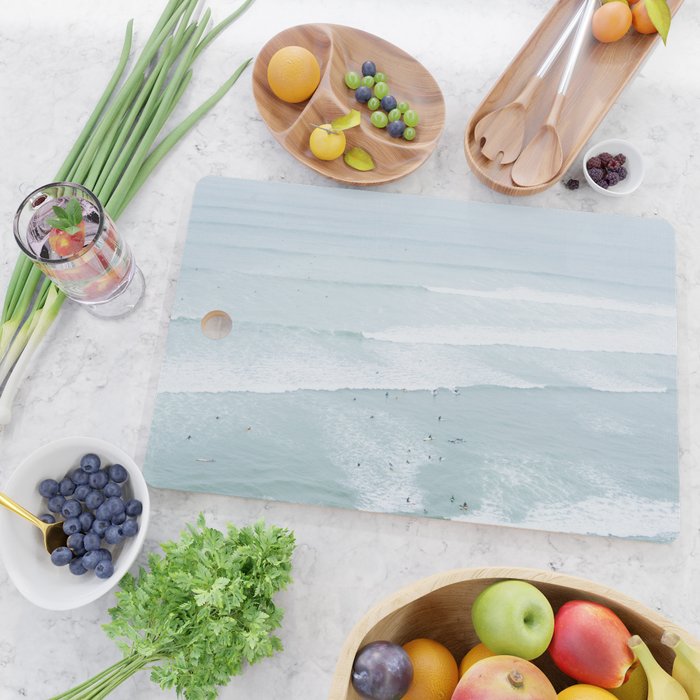 Tiny Surfers from the Sky, Lima, Peru Cutting Board Gallery Image 2