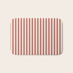 Red And Cream Striped Bath Mat Gallery Image 1