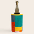 Colorful Geometric Modern Patchwork Design Wine Chiller Gallery Image 2