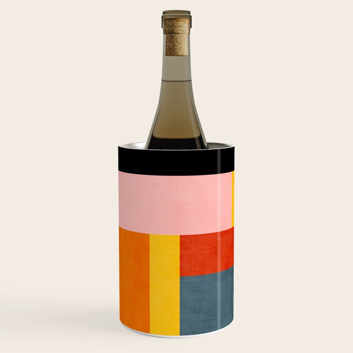 Colorful Geometric Modern Patchwork Design Wine Chiller Gallery Image 3