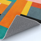 Colorful Geometric Modern Patchwork Design Rug Gallery Image 4