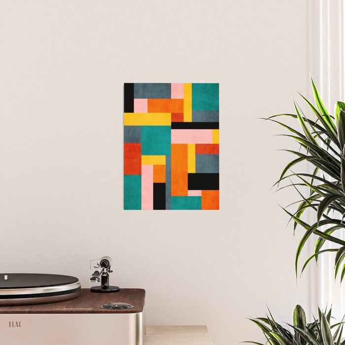Colorful Geometric Modern Patchwork Design Poster Gallery Image 2