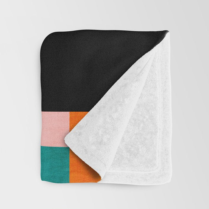 Colorful Geometric Modern Patchwork Design Throw Blanket Gallery Image 3