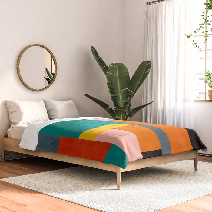 Colorful Geometric Modern Patchwork Design Comforter Gallery Image 2
