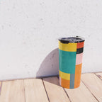 Colorful Geometric Modern Patchwork Design Travel Mug Gallery Image 4