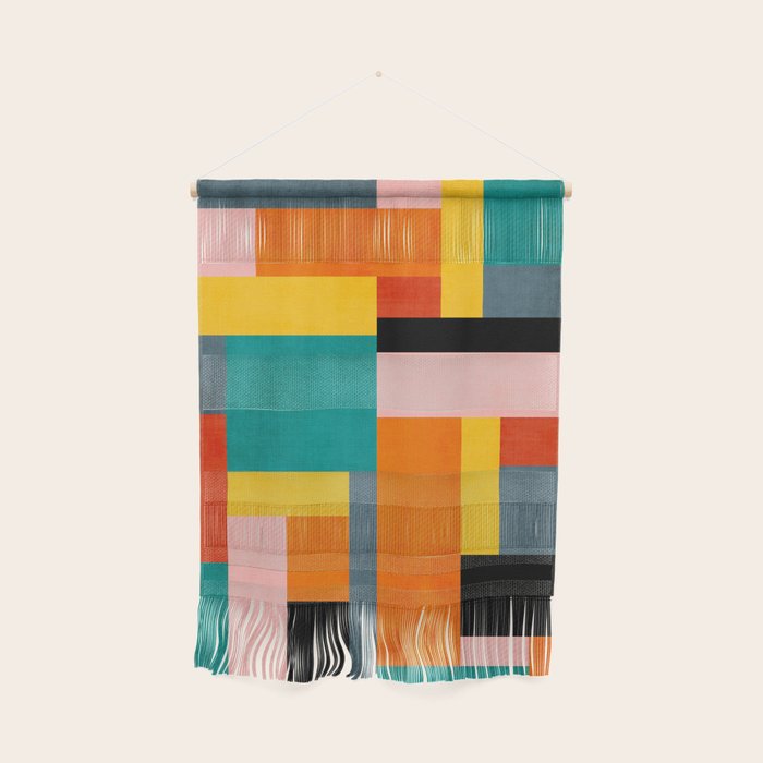 Colorful Geometric Modern Patchwork Design Wall Hanging Gallery Image 1
