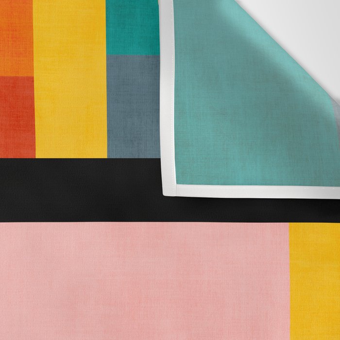 Colorful Geometric Modern Patchwork Design Wall Tapestry Gallery Image 3