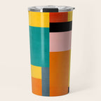 Colorful Geometric Modern Patchwork Design Travel Mug Gallery Image 1