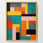 Colorful Geometric Modern Patchwork Design Serving Tray Gallery Image 1