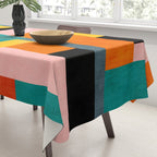 Colorful Geometric Modern Patchwork Design Tablecloth Gallery Image 3