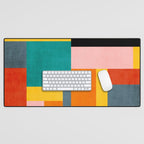 Colorful Geometric Modern Patchwork Design Desk Mat Gallery Image 1