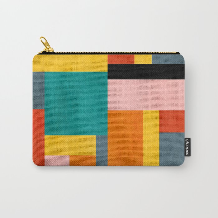 Colorful Geometric Modern Patchwork Design Carry All Pouch Gallery Image 1