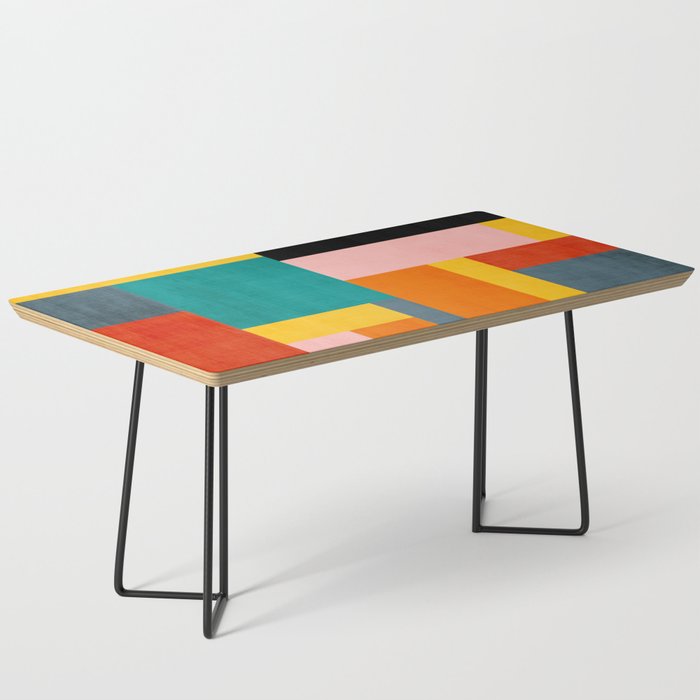 Colorful Geometric Modern Patchwork Design Coffee Table Gallery Image 1