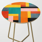 Colorful Geometric Modern Patchwork Design Side Table Gallery Image 2