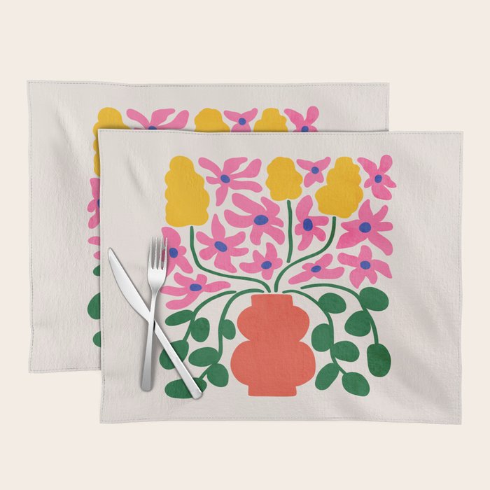 FOLIAGE 004: Lily & Orchid | Flower Market Placemat