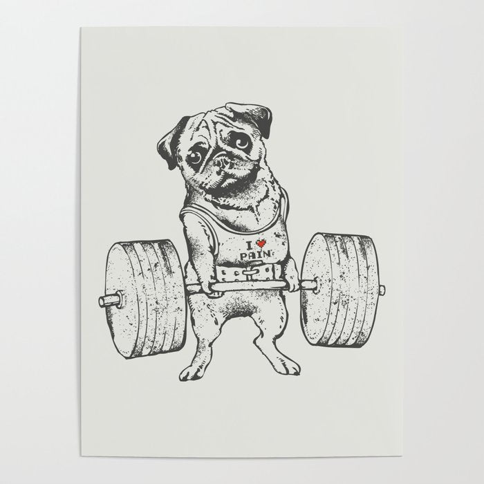 Pug Lift Poster Gallery Image 1