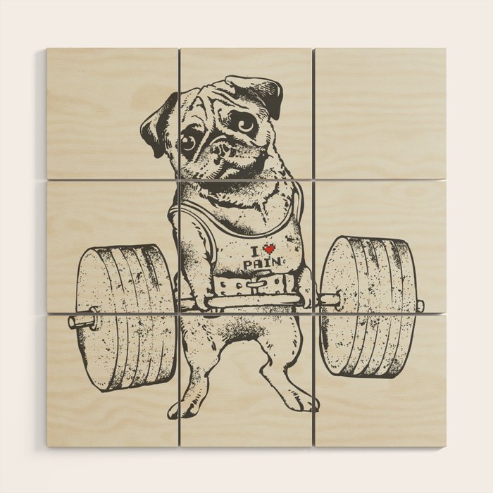 Pug Lift Wood Wall Art Gallery Image 1