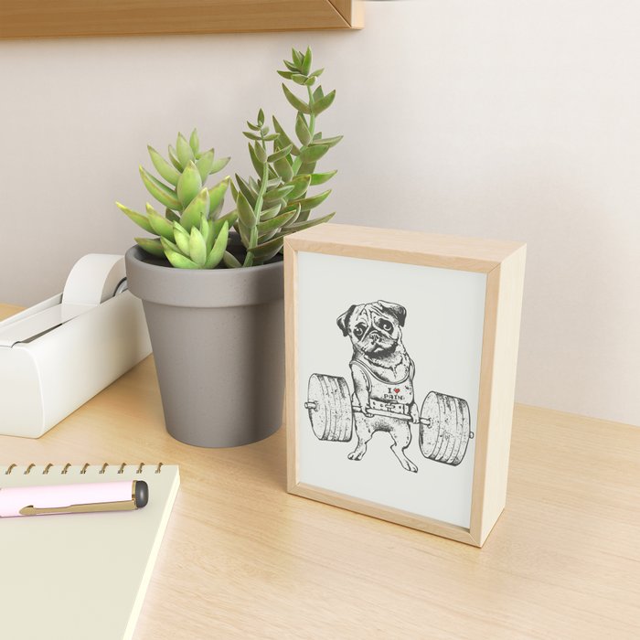 Pug Lift Mini Art Print Gallery Image 2