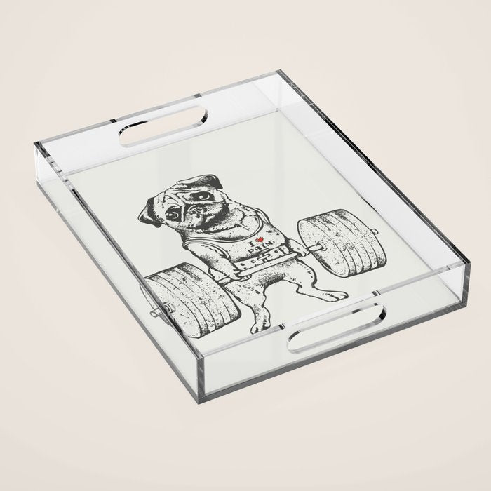 Pug Lift Acrylic Tray Gallery Image 1