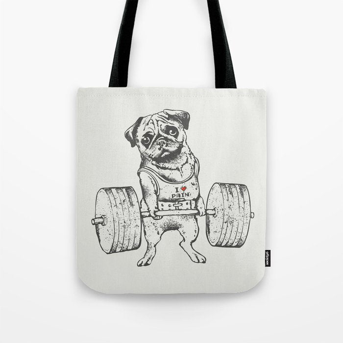 Pug Lift Tote Bag Gallery Image 1