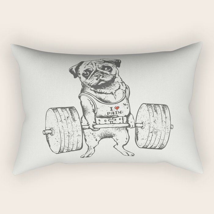 Pug Lift Rectangular Pillow Gallery Image 2