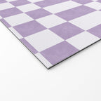 Lilac and white checkered Welcome Mat Gallery Image 2