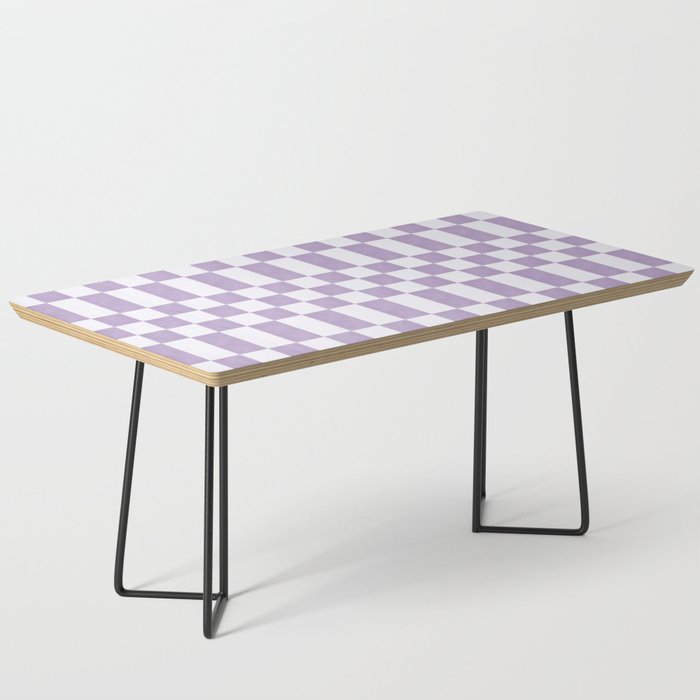 Lilac and white checkered Coffee Table Gallery Image 1