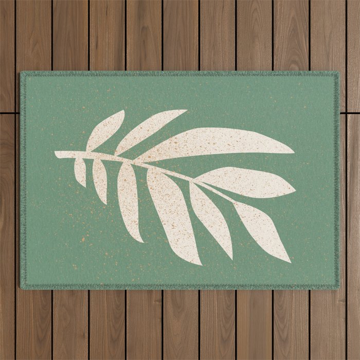 Cut-out Plant - Green Outdoor Rug Gallery Image 1