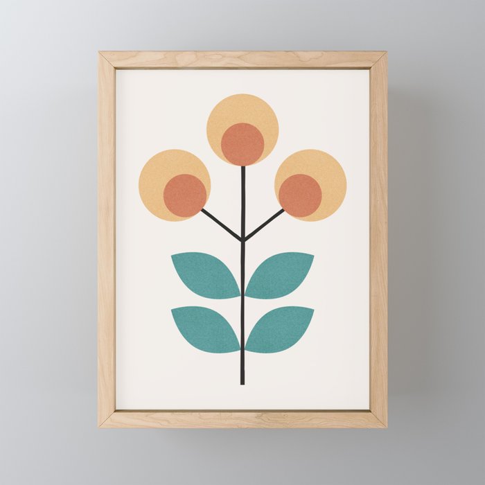 Retro Flower 1-1 Mini Art Print Gallery Image 1