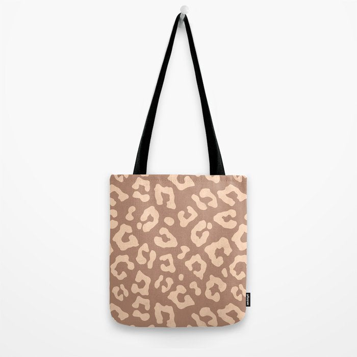 Leopard Print In Clay Brown Tote Bag Gallery Image 2