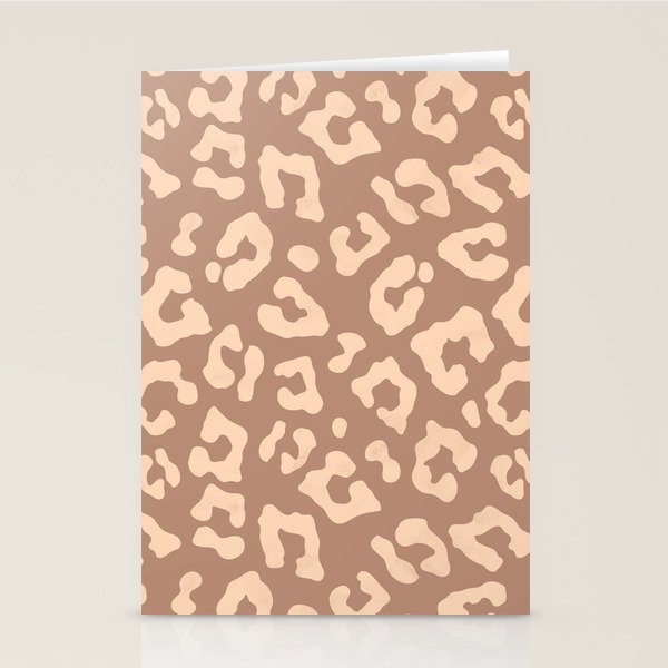 Leopard Print In Clay Brown Stationery Card Gallery Image 2