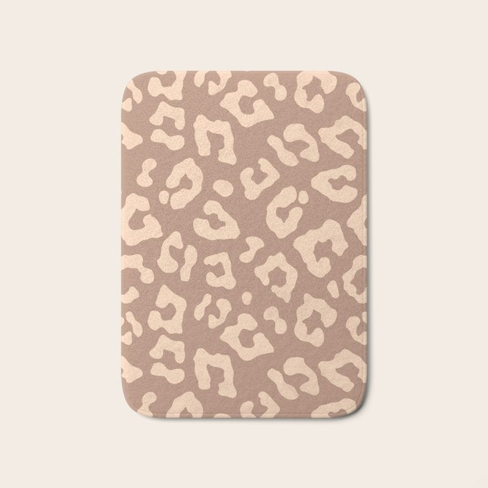 Leopard Print In Clay Brown Bath Mat Gallery Image 1
