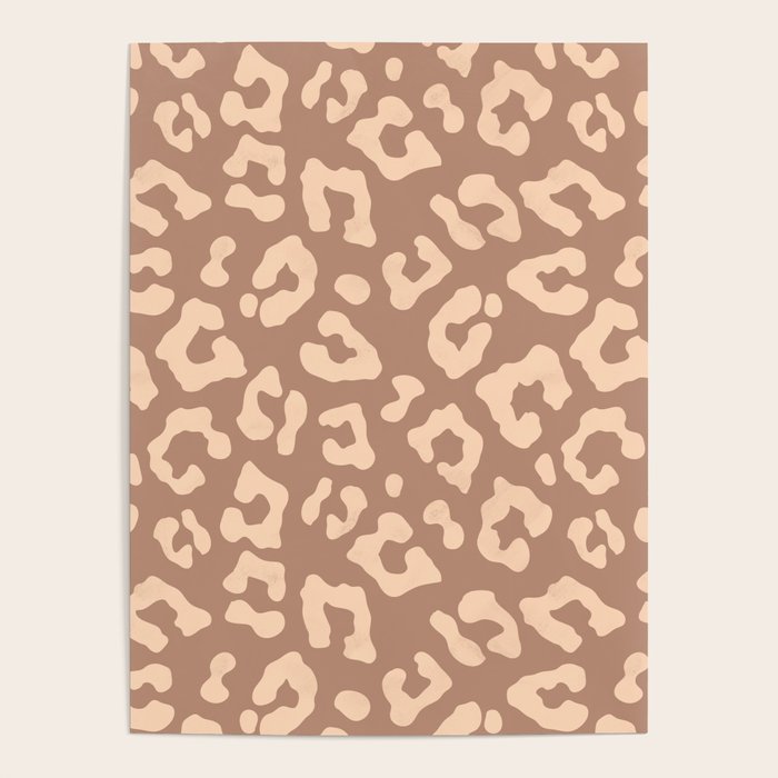 Leopard Print In Clay Brown Poster Gallery Image 4