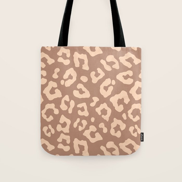 Leopard Print In Clay Brown Tote Bag Gallery Image 1
