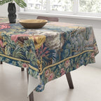 Antique Aubusson French Tapestry Romantic Garden Tablecloth Gallery Image 3