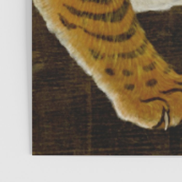 Japanese Tiger in Bamboo Grove Vintage Gold Leaf Screen Poster Gallery Image 3