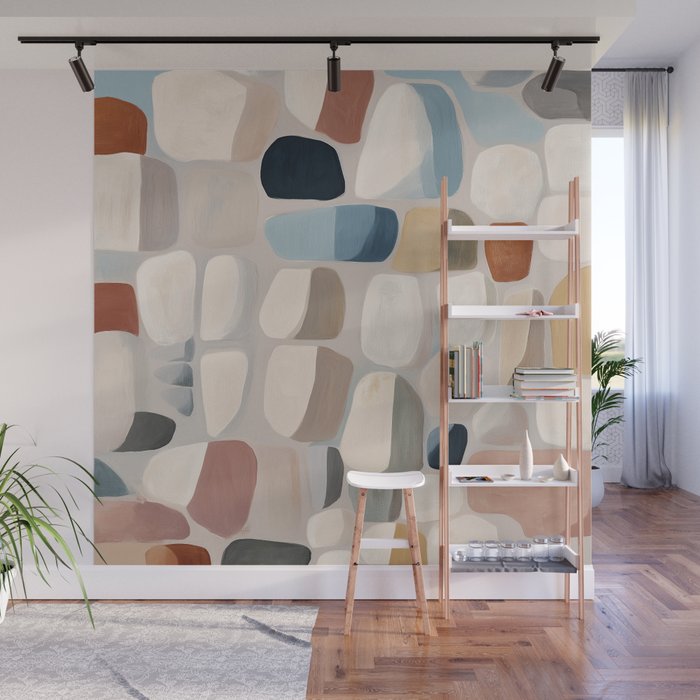 Soft Organic Stone Forms Wall Mural Gallery Image 1