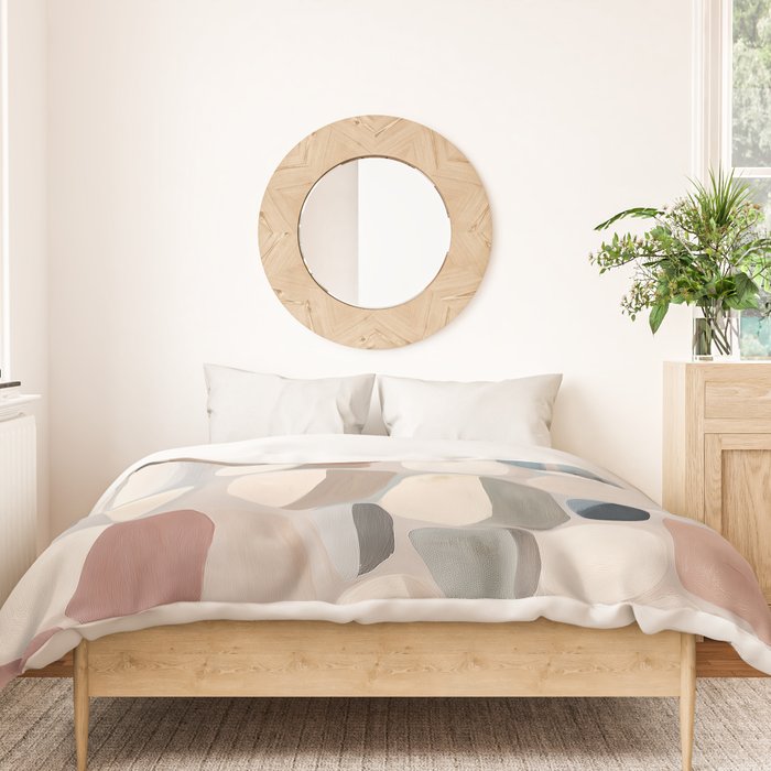 Soft Organic Stone Forms Duvet Cover Gallery Image 3