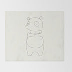 Love Yourself Panda Throw Blanket Gallery Image 2