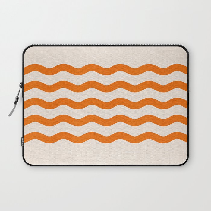 Coastal Orange / Modern Waves Series Laptop Sleeve Gallery Image 1