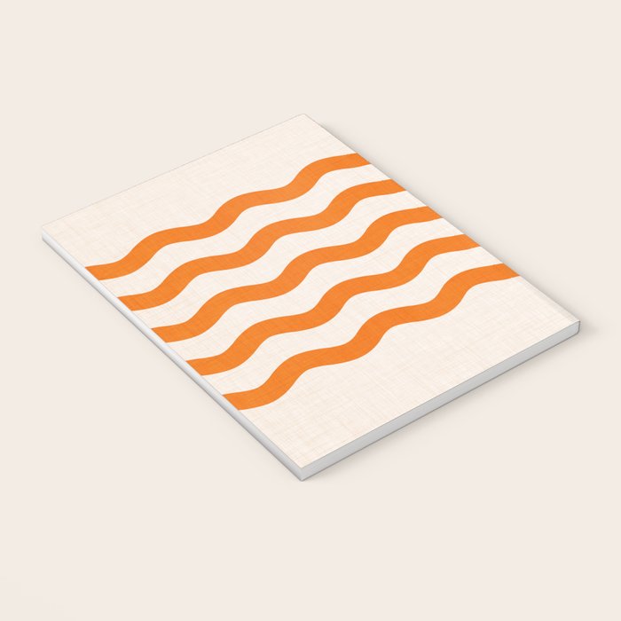 Coastal Orange / Modern Waves Series Notebook Gallery Image 3