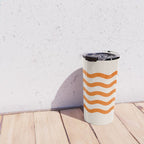 Coastal Orange / Modern Waves Series Travel Mug Gallery Image 4